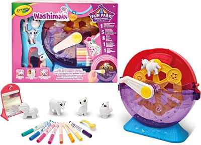 Set Noria Gira y Baño con 5 mascotas Crayola  Washimals