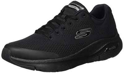 Skechers Arch Fit, Zapatillas Hombre, Negro (Black Textil Borde Sintético Bbk), 44 EU