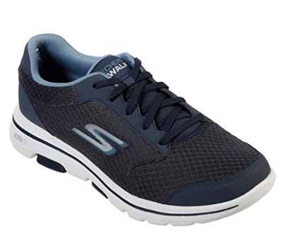 Skechers Men's Go Walk 5 Qualify Trainers, Blue (Navy Textile/Synthetic/Trim Nvy), 11 UK (45.5 EU)