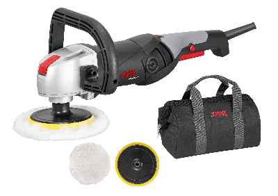 Skil Masters Polisher F0159955MA (1300W, 600-3600 rpm, placa de pulido Ø125 + Ø180 mm, cable 4m + 2 tapas de pulir + bolsa)