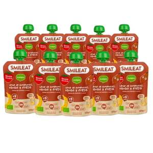 Smileat | Pouch de Leche de Almendra, Cacao y Fresa para Niños | Sin Lactosa, Azúcares ni Gluten