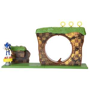 Sonic – Playset Sonic la Colina Verde – Juguete con 10 Piezas y Mecanismos Interactivos para Aumentar la Diversión