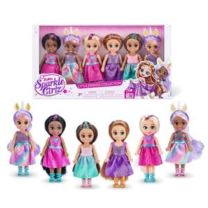 Sparkle Girlz, (Paquete de 6 Moda coleccionables, muñecas de Vestir de Princesa, Color 6 Pack