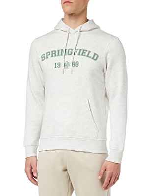 Springfield 95292 Sudadera, Light_Grey/Silver, L para Hombre