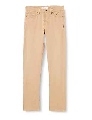 Springfield Pantalón 5 bolsillos color slim lavado, Pantalones Hombre, Beige, 36