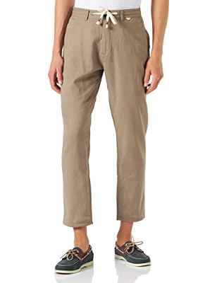 Springfield Pantalón Chino Lino Cordon Comfort para Hombre, Arena, S