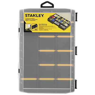 STANLEY STST81680-1 Organizador básico 17 compartimientos, Transparente