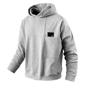 Sudadera color gris capucha y bolsillos