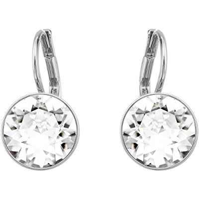 Swarovski Pendientes Bella Mini, blanco, baño de rodio