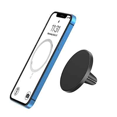 TechMatte MagGrip Soporte de Ventilación de Aire para Automóvil, Diseñado para iPhone 14/13/12 Series MagSafe, Soporte Coche Magnético, Compatible con iPhone 14/13/12, Pro, Pro MAX, Mini