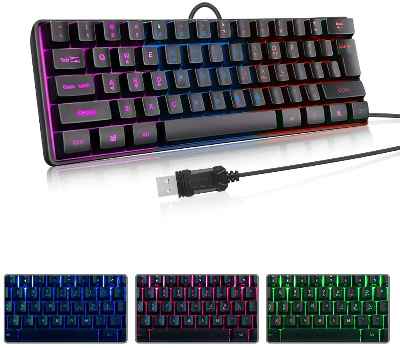Teclado gaming retroiluminado Laerl de 61 teclas