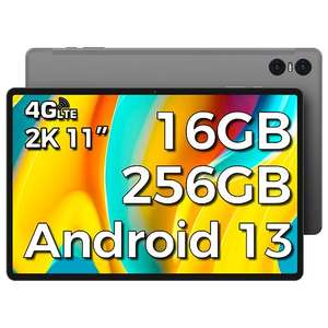 TECLAST T50 Pro Tablet 11 Android 13,16GB RAM+256GB ROM(1TB TF) 2K Tablet, MediaTek Helio G99 Octa-Core/GPS/Type C/OTG