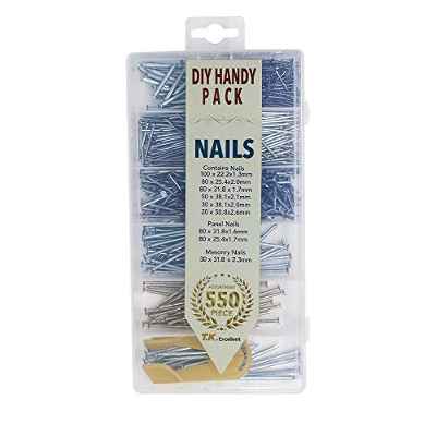 T.K.Excellent Clavos para mampostería, Clavo de acero,Set de 550 Piezas