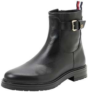 Tommy Hilfiger Botines Térmicos con Cinturón de Cuero, Bota Baja Mujer