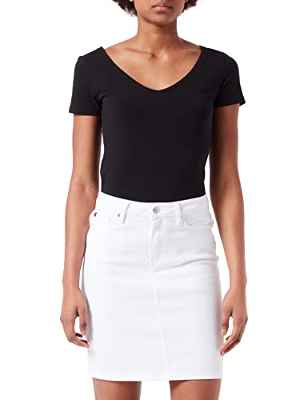 Tommy Hilfiger DNM Rome Short Skirt HW Falda, TH Optic White, 40 para Mujer