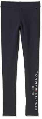 Tommy Hilfiger Essential Legging Pantalones, Azul Marino Crepúsculo, 8 años para Niñas
