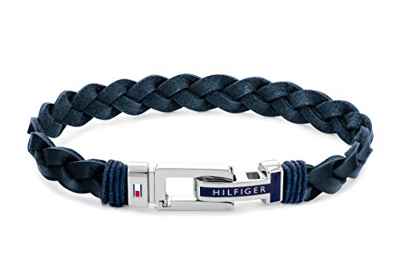 Tommy Hilfiger Jewelry Pulsera para Hombre de Piel Azul - 2790308