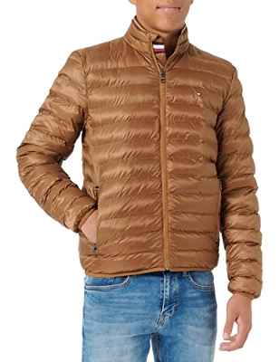 Tommy Hilfiger Packable Recycled Jacket Chaqueta, Marrón (De Color Caqui del Desierto), 3XL para Hombre
