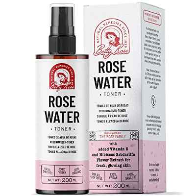 Tónico de Agua de Rosas Orgánicas Para el Rostro, la Piel y el Cabello - Spray de Agua de Rosas, Nutritiva e Hidratante Para Todo Tipo de Pieles - Con Pétalos Destilados al Vapor de Rosas Búlgaras