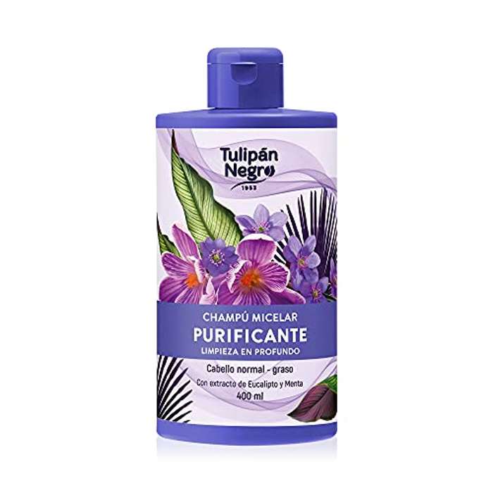 Tulipán Negro Champú Micelar Purificante 400 ml, Morado