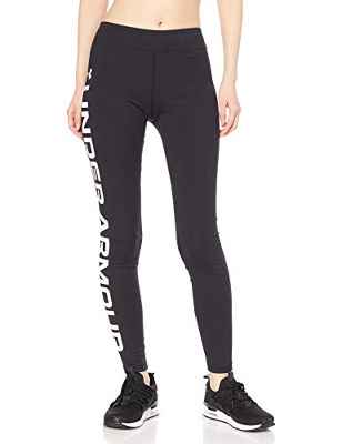 Under Armour Leggings Deportivos Ligeros y Suaves para niñas, cómodos Pantalones Deportivos con Tejido elástico de 4 vías, Niñas, 1363379-001, Negro, Blanco, YL