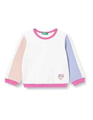 United Colors of Benetton Camiseta G/C M/L 3GNSG104Y Sudadera DE Cuello Redondo DE Manga Larga, Rosa pálido 901, 98 para Niñas