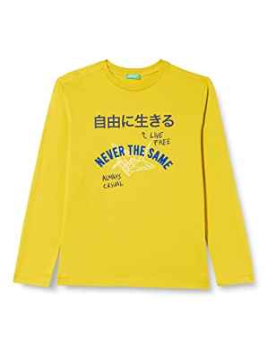 United Colors of Benetton M/L 3096C106B Camiseta DE Manga Larga, Amarillo Mostaza 26B, 130 para Niños