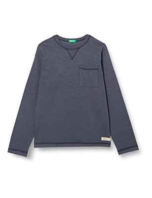 United Colors of Benetton M/L 3F42C1066 Camiseta DE Manga Larga, Gris Plomo 144, 122 para Niños