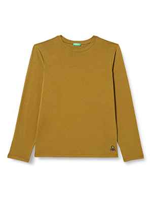 United Colors of Benetton M/L 3I1XC107I Camiseta DE Manga Larga, Verde Militar 37B, 130 para Niños