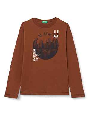 United Colors of Benetton M/L 3VR5C107S Camiseta DE Manga Larga, Marrón 0E9, 150 para Niños
