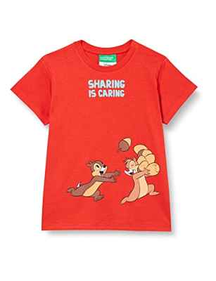 United Colors of Benetton T-Shirt 3096G103I Camiseta, Rosso 29L, 104 para Niños