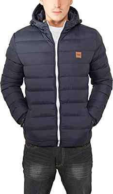 Urban Classics Basic Bubble Jacket Chaqueta, Azul(Navy/White/Navy), L para Hombre