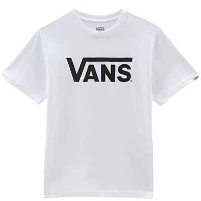 Vans Classic Camiseta, White-Black, L Unisex Niños