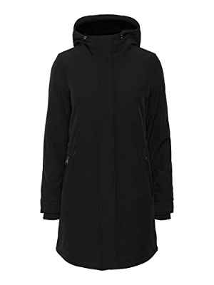 Vero Moda Vmcleanmila-Chaqueta 3/4 Noos Abrigo, Negro, S para Mujer