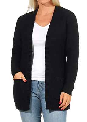 Vero Moda Vmno Name LS Cardigan Noos Chaqueta Punto, Negro (Black Black), 40 (Talla del Fabricante: Medium) para Mujer
