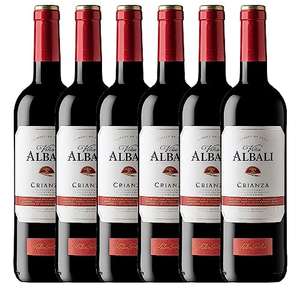 Viña Albali Tempranillo Crianza Tinto D.O. Valdepeñas Vino - Paquete de 6 x 750 ml