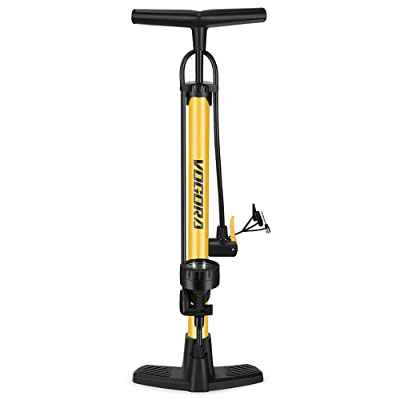 VOGORA Bomba de aire bicicleta con manómetro, inflador bicicleta con válvula Presta y Schrader,hinchador mancha bicicleta portátil mini bomba de bicicleta alta presión 160PSI para todas las bicicletas