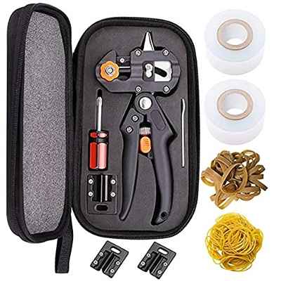 Weytoll Tijera de Injerto Profesional Kit Jardín Injerto Kit Fruit Tree Tijeras de podar con V/U/Ω para Injertos Planta Árboles Frutales Ramas Bonsai