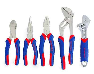 WORKPRO Juego de Alicates y Llave Ajustable 5 Piezas